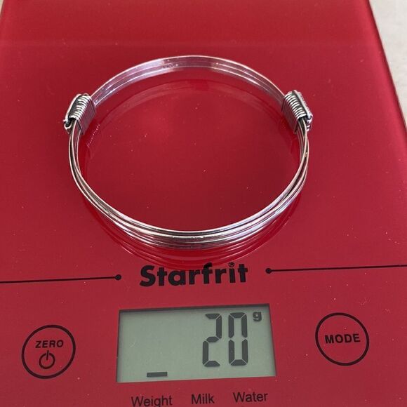 925 Sterling Silver Vintage 2 Knot 6 Strand Elephant Hair Style Bracelet - Picture 11 of 11